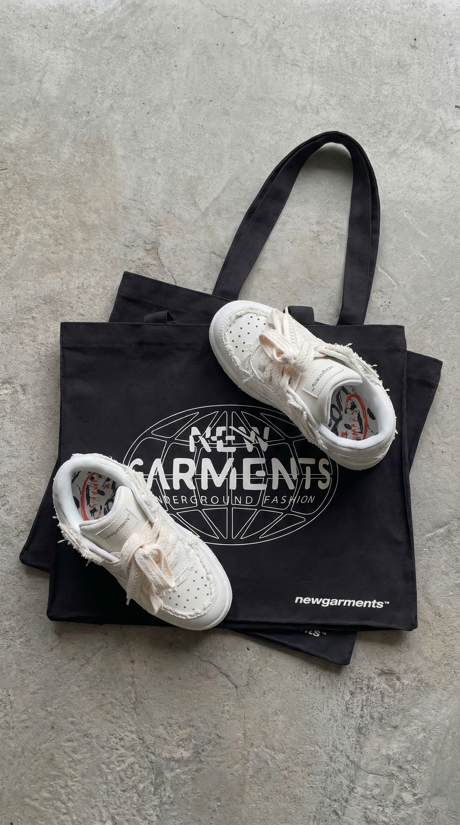 flat lay sneakers